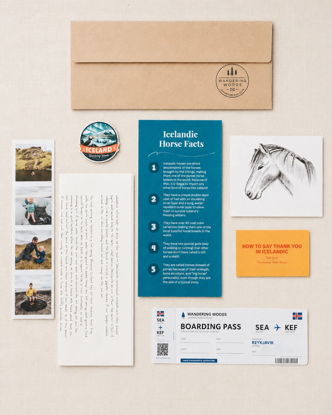 Illustrated travel keepsake
