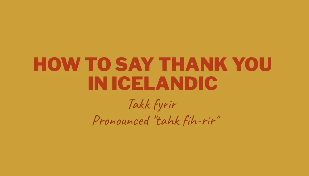 How to say thank you in Icelandic activity card