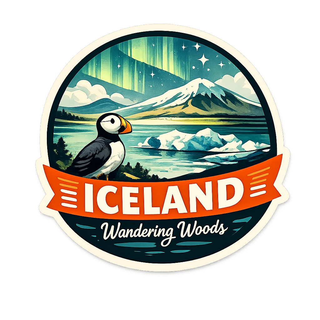 Wandering Woods Iceland illustration